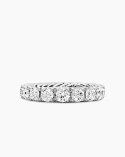 DY Eden Eternity Band Ring Platinum with Diamonds, 3.9mm