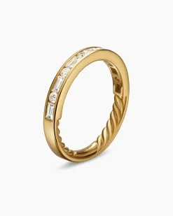 DY Eden Partway Alternating Diamond Band Ring 18K Yellow Gold with Diamonds, 2.8mm