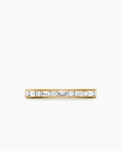 DY Eden Partway Alternating Diamond Band Ring 18K Yellow Gold with Diamonds, 2.8mm