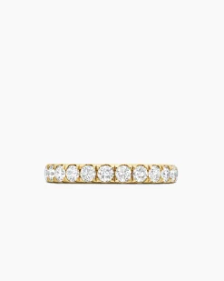 DY Eden Partway Band Ring 18K Yellow Gold with Diamonds, 2.8mm