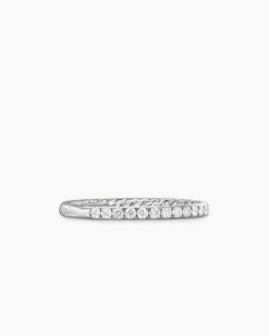 DY Eden Partway Band Ring Platinum with Diamonds, 1.85mm