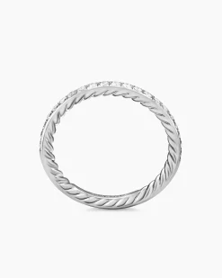 DY Eden Partway Band Ring Platinum with Diamonds, 1.85mm
