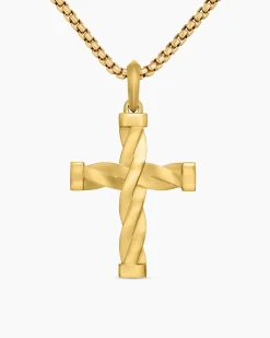 DY Helios™ Cross Pendant 18K Yellow Gold, 36mm