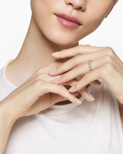 DY Infinity Band Ring 18K Yellow Gold with Round Diamonds, 4.8mm