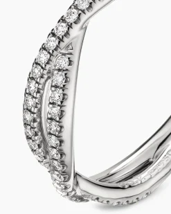 DY Infinity Band Ring Platinum with Diamonds, 4.18mm
