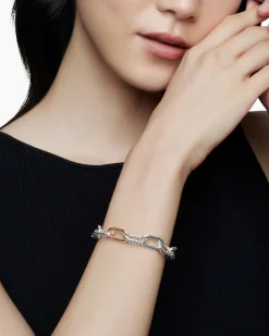 DY Madison® Chain Bracelet Sterling Silver with 18K Rose Gold, 11mm