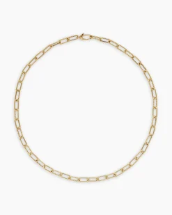DY Madison® Chain Necklace 18K Yellow Gold, 4mm