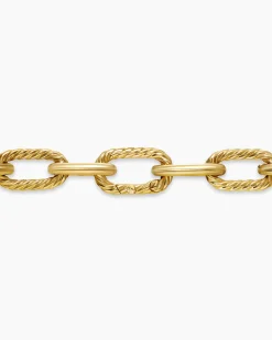 DY Madison® Chain Necklace 18K Yellow Gold with Diamonds, 8.5mm