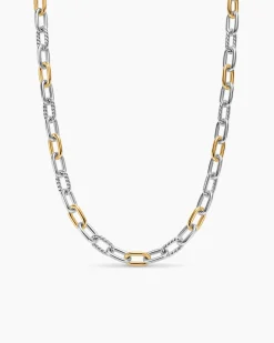 DY Madison® Chain Necklace Sterling Silver with 18K Yellow Gold, 8.5mm