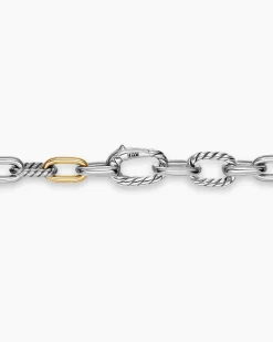 DY Madison® Chain Necklace Sterling Silver with 18K Yellow Gold, 6mm