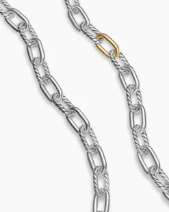 DY Madison® Chain Necklace Sterling Silver with 18K Yellow Gold, 8.5mm