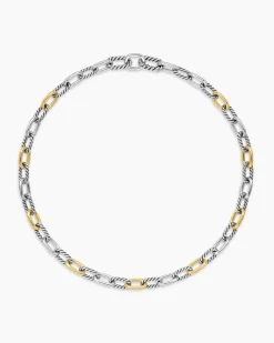 DY Madison® Chain Necklace Sterling Silver with 18K Yellow Gold, 8.5mm