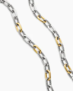 DY Madison® Chain Necklace Sterling Silver with 18K Yellow Gold, 8.5mm