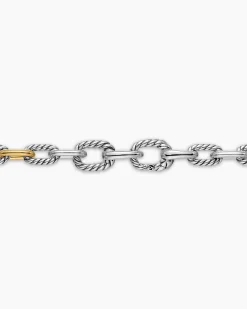 DY Madison® Chain Necklace Sterling Silver with 18K Yellow Gold, 5.5mm