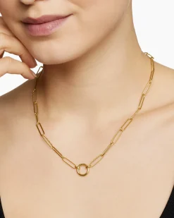 DY Madison® Elongated Chain Necklace 18K Yellow Gold, 5mm