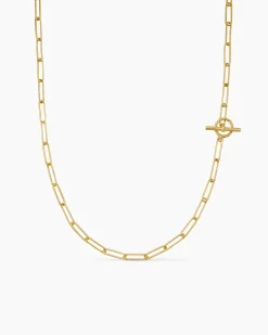 DY Madison® Elongated Chain Necklace 18K Yellow Gold, 3.5mm