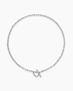 DY Madison® Heart Toggle Chain Necklace Sterling Silver, 3mm