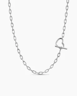 DY Madison® Heart Toggle Chain Necklace Sterling Silver, 3mm