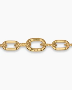 DY Madison® Pavé Bead Chain Necklace 18K Yellow Gold with Diamonds, 6mm