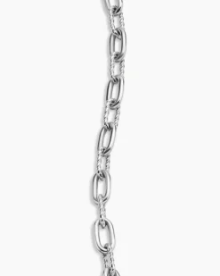 DY Madison® Pavé Toggle Chain Bracelet Sterling Silver with Diamonds, 3mm