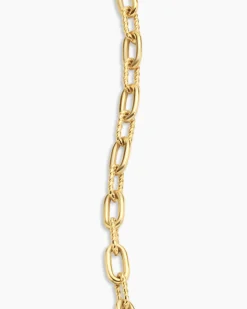 DY Madison® Pavé Toggle Chain Bracelet 18K Yellow Gold with Diamonds, 3mm