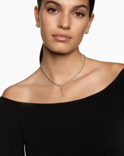 DY Madison® Pavé Toggle Chain Necklace Sterling Silver with Diamonds, 3mm
