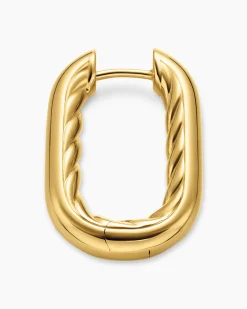 DY Madison® Smooth Hoop Earrings 18K Yellow Gold, 24.3mm