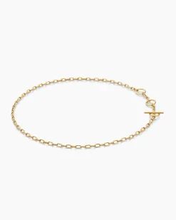 DY Madison® Three Ring Chain Necklace 18K Yellow Gold, 3mm