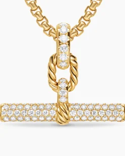 DY Madison® Toggle Pendant 18K Yellow Gold with Diamonds, 29mm