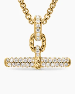 DY Madison® Toggle Pendant 18K Yellow Gold with Diamonds, 20.2mm