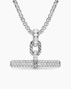 DY Madison® Toggle Pendant Sterling Silver with Diamonds, 29mm