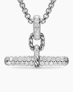 DY Madison® Toggle Pendant Sterling Silver with Diamonds, 20.2mm