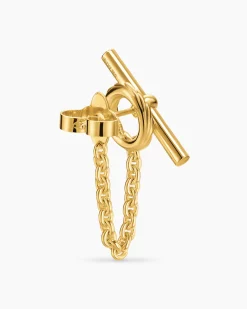 DY Mercer® Bold Toggle Chain Stud Earrings 18K Yellow Gold, 50.4mm