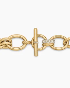 DY Mercer® Chain Necklace 18K Yellow Gold with Diamonds, 20mm