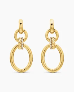 DY Mercer® Circular Drop Earrings 18K Yellow Gold with Diamonds, 50mm