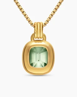 DY Mercer® Color Amulet 18K Yellow Gold with Prasiolite and Diamonds, 13mm