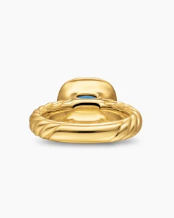 DY Mercer® Color Stone Ring 18K Yellow Gold with Sky Blue Topaz, 10mm
