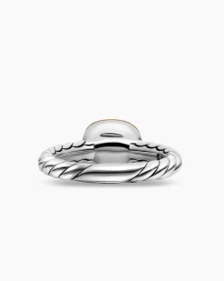 DY Mercer® Color Stone Ring Sterling Silver with 18K Yellow Gold and Champagne Citrine, 7mm