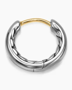 DY Mercer® Huggie Hoop Earrings Sterling Silver, 12mm
