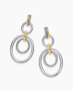 DY Mercer® Mobile Drop Earrings Sterling Silver with 18K Yellow Gold, 65.7mm