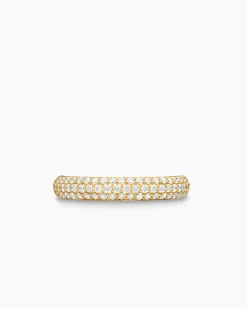 DY Mercer® Pavé Band Ring 18K Yellow Gold with Diamonds, 3.7mm