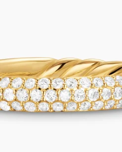 DY Mercer® Pavé Band Ring 18K Yellow Gold with Diamonds, 3.7mm