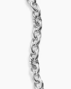 DY Mercer® Toggle Chain Bracelet Sterling Silver with 18K Yellow Gold and Diamonds, 8mm