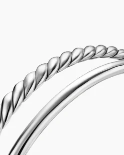 DY Mercer® Two Row Cuff Bracelet Sterling Silver, 8mm