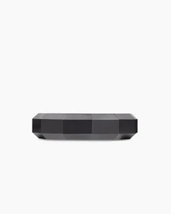 Faceted Band Ring Black Titanium, 6mm