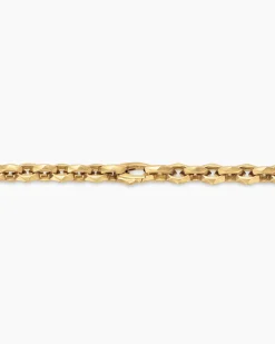 Faceted Chain Necklace 18K Yellow Gold, 7mm