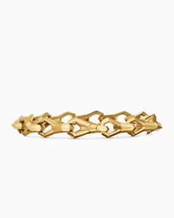 Faceted Link Bracelet 18K Yellow Gold, 9mm