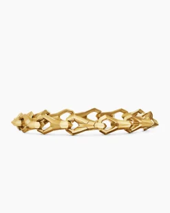 Faceted Link Bracelet 18K Yellow Gold, 9mm