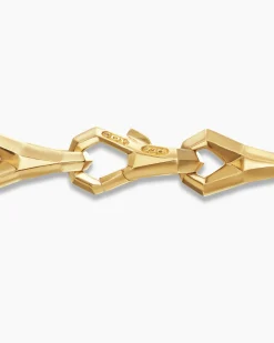 Faceted Link Bracelet 18K Yellow Gold, 9mm