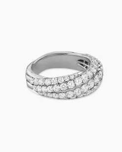 Floating Diamonds Ring White Gold